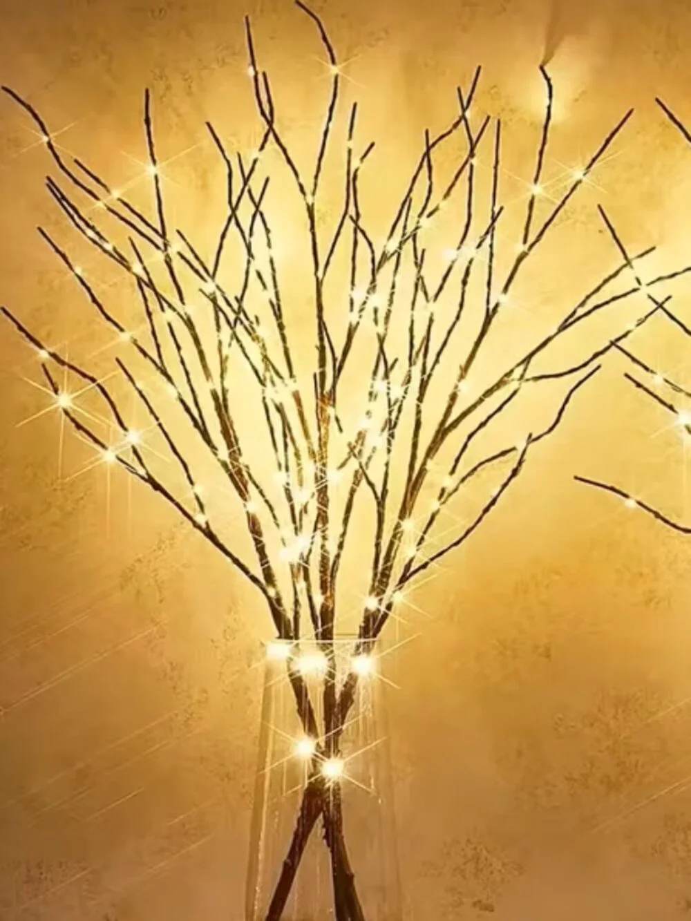 Set of 2 Decorative Tree Branches Lights - 40 LED - Warm Light - Home Decor